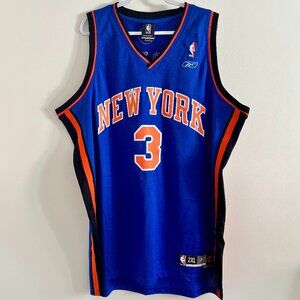 New York Knicks Stephon Marbury NBA Jersey Reebok 2XL Basketball Blue Vintage NY